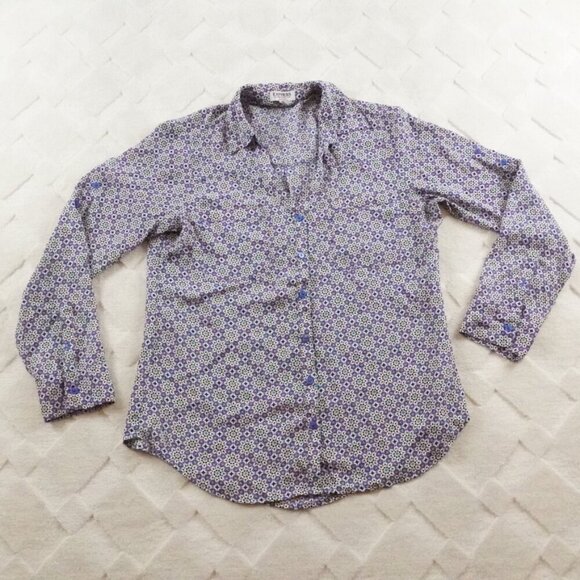 Express Portofino Button Down Shirt Womens Medium Office Business Work - Picture 1 of 11